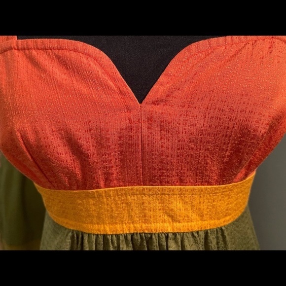 Trina Turk Colourblock Dress Silk Cotton - Picture 2 of 7